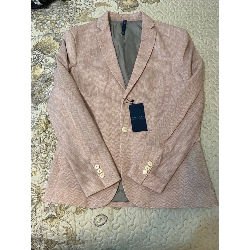 ZARA Mens Light Pink Blazer